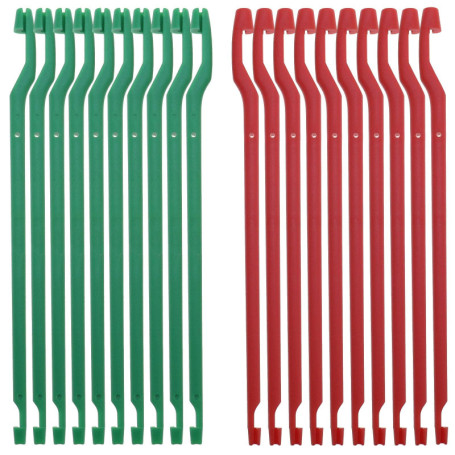 ECSiNG 20pcs Pêche Décrochage Dégorgeoirs en Plastique Portable Détacheur Crochet Extracteur Décrocher Extracteur de Pêche Fourn