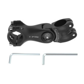 ECSiNG Potence de Vélo Réglable en Aluminium 0±60° 1-1/8" 28,6 Mm Collier de Serrage de Guidon 1-1/4" 31,8 Mm Rallonge de Potenc