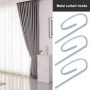 SG Store 100pcs Crochets Métalliques pour Rideau de Porte 6 Polices Crochets Coulissants Tringles de Fenêtre Rideaux de Douche D