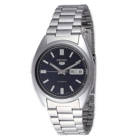 SEIKO Montre automatique pour homme en acier inoxydable avec cadran bleu SNXS77K1, Moderne