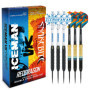 RED DRAGON Peter Wright « Snakebite » v Gerwyn Price 'Iceman' DWC Steel Tip Jeu de fléchettes en Laiton avec ailettes et tiges