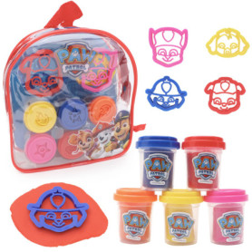 Toyland® Paw Patrol Kids Dough Backpack Set - 5 Pots de pâte et 4 emporte-pièces Inclus - Jouets Paw Patrol