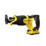 STANLEY FATMAX V20 Scie Sabre 18 V 25 mm Vitesse 0-3000 avec 1 Mallette 2 Batteries 2 Ah et 1 Chargeur 2 Ah SFMCS300D2K-QW