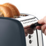 Russell Hobbs Grille pain [Pour 2 tranches] Colours Plus Inox gris (fentes extra larges, 6 niveaux de brunissage rapide, surélév
