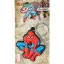 Porte-Clés Caoutchouc Spiderman Accroupi, 6cm Multicolore