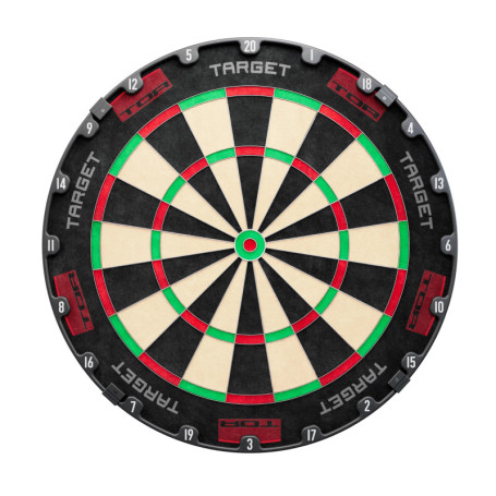 Target Darts TOR Dartboard, Cible de Fléchettes à Pointe en Acier, Cible de Fléchettes Aux Normes de Compétition Approuvées par 