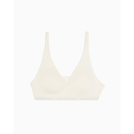 EMPORIO ARMANI Removable Pads Bralette Soutien-Gorge, Blanc, L Femme