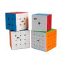 OJIN Lot de Cubes de Vitesse spécifiques 2x2 3x3 4x4 5x5 sans Autocollant Bright Cube Magique Lisse Puzzles Cube Set avec Emball
