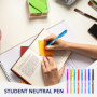 Pen Effaçable De 8 Pièces, Stylo Neutre Créatif, Stylo De Marqueur Multicolore, Stylo À Bille Effacable Multi-Fonction, Bureau E