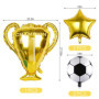 HDGSAFD 5 Pièces Ballons De Films en Aluminium, Ballons De Trophée De Football Star, Décoration De Ballon De Fête De Champion De