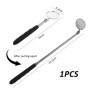NyxSeat 1 lampe d'inspection extensible pour voiture - Outils mécaniques auxiliaires - Miroir rond à poignée ronde - Miroir conv