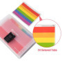 Lot de 4 mini chemises à documents format A6 18 x 11,4 x 4,1 cm, organiseur de poche arc-en-ciel à 13 compartiments extensibles 