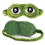 Xrten Créatif Grenouille Chat Chien Modèle 3D Masque de Sommeil, Idéal Pour Insomnie et Voyage (Vert)