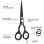 Sharpy Ciseaux de coiffure professionnels en acier inoxydable pour coiffeur, barbier, salon de coiffure, homme, femme, enfants e