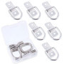 Swpeet Lot de 6 ancrages d'arrimage en Acier Inoxydable avec Anneau en D de 0,6 cm pour Charges sur camions, remorques, Bateaux,