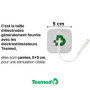 TESMED 12 électrodes de qualité supérieure mm. 50 x 50, adaptés à Toutes Les Marques avec câbles à fiche de 2 mm, Auto-adhésifs,