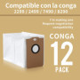12 Sacs de Rechange Conga 2299 pour Aspirateur Conga Compatible avec les Modèles Conga 2299-2499-7490-8290, Sac Conga 2299, Pièc