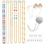6pcs Chaîne de lunettes lanière de lunettes Cordon Lunettes Perles Lunettes à chaînes perlées chaîne de masques chaîne de lunett