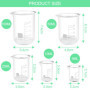 Lixiluxia 5Pcs Verre Doseur en Verre, Bécher Gradué en Verre Borosilicate, Verrerie de Laboratoire, Tasse à Mesurer 5 Tailles 1