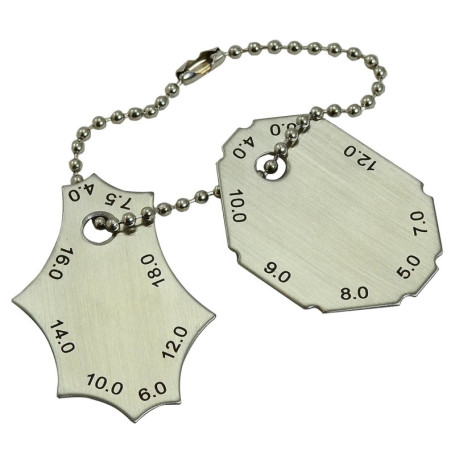 RIVERWELD - Jauge de Soudure d'Angle Jeu 2 Pièces avec Test Ulnar - Mesure de Profondeur, Contrôle Qualité Inspection de Soudure