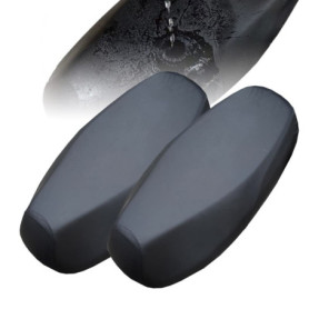SPEACOUR 2 PCS Housse de Siège de Moto en PU Protège-siège de Moto Universelle Couvre-Selle de Moto Imperméable Housse de Banque