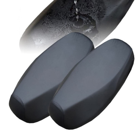 SPEACOUR 2 PCS Housse de Siège de Moto en PU Protège-siège de Moto Universelle Couvre-Selle de Moto Imperméable Housse de Banque