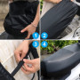 SPEACOUR 2 PCS Housse de Siège de Moto en PU Protège-siège de Moto Universelle Couvre-Selle de Moto Imperméable Housse de Banque
