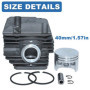 AUMEL Kit de bague de tige de piston de cylindre de 40 mm pour la tronçonneuse Stihl MS200 MS200T 020T, remplacer 1129 020 1202.