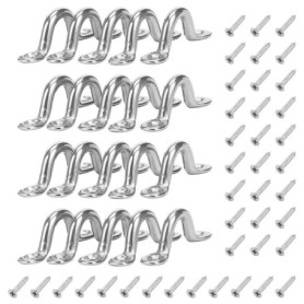 XAVSWRDE Boucles de Pont en Acier Inoxydable 304 Voûté Plate Pontet Etanche Antirouille Epaisseur Forme à Bosse Robuste avec 40 