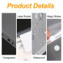 Fousenuk 24Pcs Pochette Plastique A4 Perforée, Transparente Porte-Documents avec Bouton Pression, Poche pour Étiquette, 11 Trous