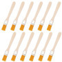 YPYMOD 12 PCS Pinceaux, Pinceaux Peinture Mur, Avec Manche en Bois de Petit Pinceau Plat, Pour la Peinture Murale, le Vernis, le