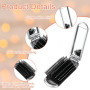 YPYMOD Brosse à Cheveux de Voyage Avec Miroir Pliable, Taille de Poche, Miroir de Poche, Brosse Cheveux Pliable pour Salle de Sp