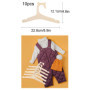 HJYDGJ Lot de 10 cintres en bois pour enfants – Porte-manteau antidérapant unisexe pour vêtements de bébé