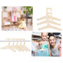 HJYDGJ Lot de 10 cintres en bois pour enfants – Porte-manteau antidérapant unisexe pour vêtements de bébé