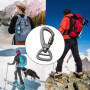 Mousqueton Pivotant,Porte-Clés Rotatif Crochet,Mousqueton pour Collier De Chien,Mousqueton Pivotant en Acier Inoxydable,Métal Pi