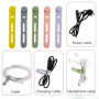 Lot de 20 serre-câbles en silicone Attaches de câble réutilisables noires pour connecter des écouteurs, des chargeurs de télépho