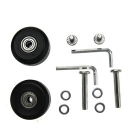 Create idea 2pcs OD40mm Roues de Valise Bagages roulettes Kit de Réparation Remplacement Rechange Axes Deluxe