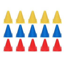 Anlising Football Cônes de Signalisation, 15PCS Barrières de Football, 18CM Cônes de Marquage de l'Espace, Plots de Marquage, Cô
