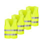 Anlising Gilet de Sécurité, 4PCS Jaune Gilet de Sécurité Réfléchissant, Gilet De Sécurité Haute Visibilité, Gilet Réfléchissant,