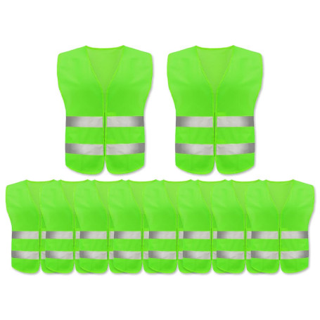 Anlising Gilet de Sécurité, 10PCS Gilet de Sécurité Réfléchissant, Gilet De Sécurité Haute Visibilité, Gilet Réfléchissant, Gile