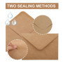 100 Enveloppes en Papier Kraft - Enveloppes Mariage - Enveloppes 13x18 - Enveloppes Faire Part, 120 g/m² Papier Brun, Fermeture 