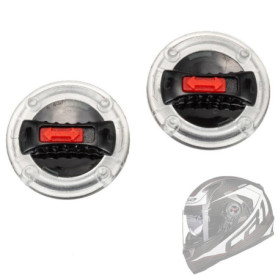 POFET - 1 paire Moto de fixations pour visière de casque avec interrupteur rotatif pour casque LS2 Lentilles de Casque ect.