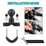 Moto Boule Support Telephone U-Boulons - Adaptateur Bille Base Compatible de Téléphone pour Vélo et Rotule Mount avec Supports R