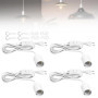 Support Lampe pour Ampoule E27, 4 Kit de Suspension Luminaire avec Douille E27 Interrupteur, avec Anneau Fileté e Câble 5 m et E