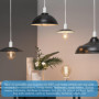 Support Lampe pour Ampoule E27, 4 Kit de Suspension Luminaire avec Douille E27 Interrupteur, avec Anneau Fileté e Câble 5 m et E