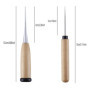 Alène de Couture en Cuir Poinçon avec Manche en Bois Poinçon Bricolage Outils de Perforation à Manche Perforatrice Manche en Boi