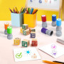 Lot de 5 tampons auto-encreurs pour enseignants, encouragement des enfants, évaluation des enseignants, récompense de motivation