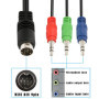 GINTOOYUN Câble Mini DIN 9 broches MINI DIN 9 broches vers 3 * DC3.5mm Câble audio rouge, vert et bleu pour récepteurs audio, éq