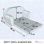 Mini canapé pour Enfant - Fauteuil Convertible lit avec Fonction de Sommeil - Sofa pour Chambre d'enfant - Chaise Longue Convert