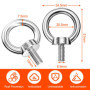 Mesybveo 5 Pièces M8 Boulon à Œil - Anneau de Levage en Acier Inoxydable 304 - Vis à Filetage Mâle, Forme de Bague Marin - Solid